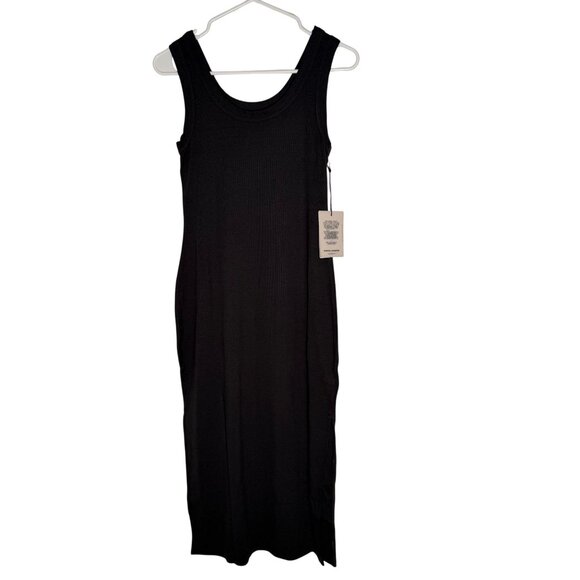 Spiritual Gangster Camille Rib Midi Dress Women's Size Medium in Dark Gray NWT! - Picture 2 of 5